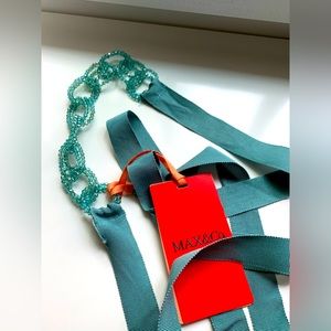 Max&Co. Beaded belt. Aqua color. One size. New with tag.